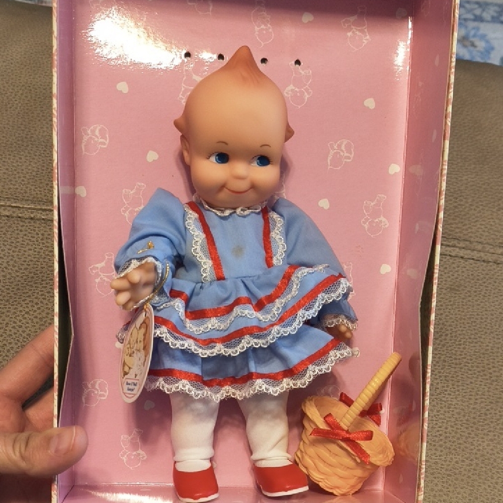 Blue and Red Doll with Basket